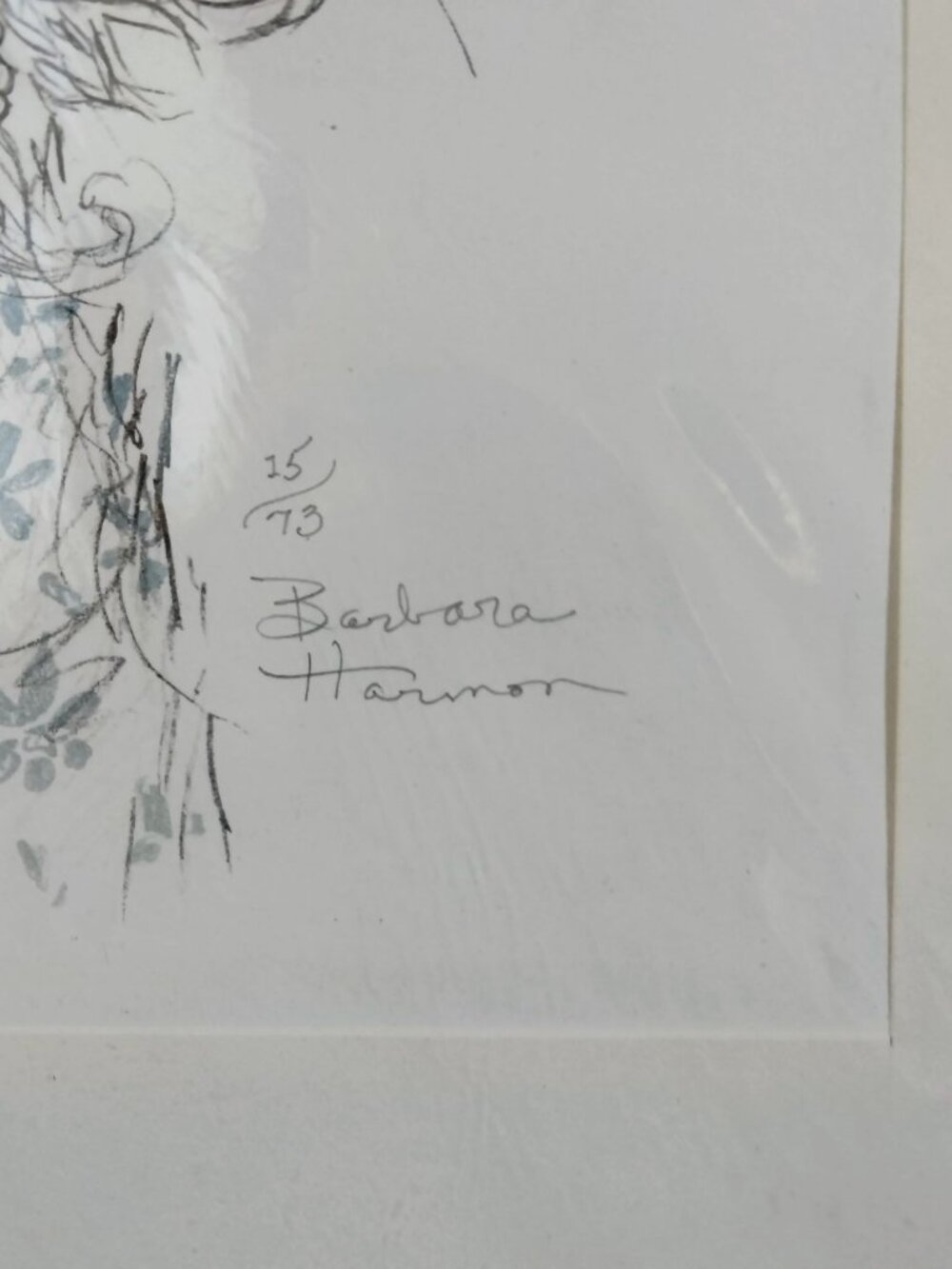 Cat Print Tabbigail With Beads Barbara Harmon Color Lithograph Signed Number Mat - Picture 9 of 10